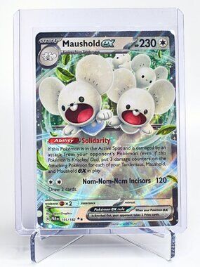 Pokemon TCG Maushold EX 155/182 Paradox Rift Ultra Rare Card NM